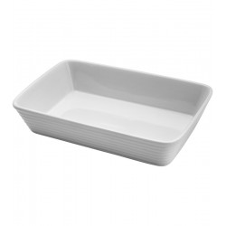 Refratário 30,5x20,7x5,5cm de Porcelana Línea Branco  